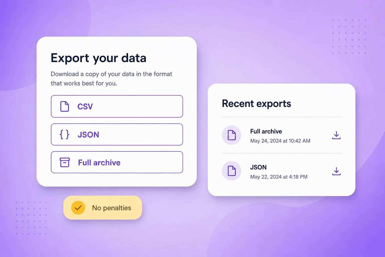 Your data is yours. Always.
