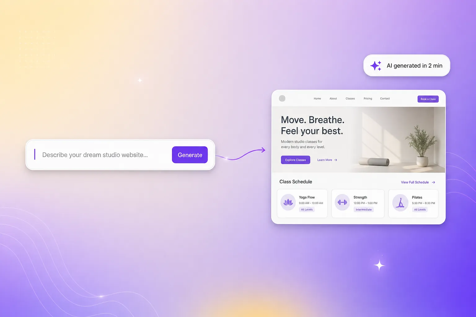 Describe Your Dream Website. See It Built in Minutes.