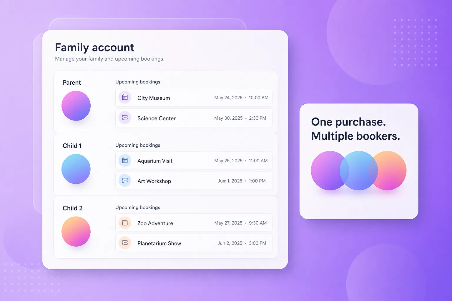 Vibefam Family Accounts for households and couples.