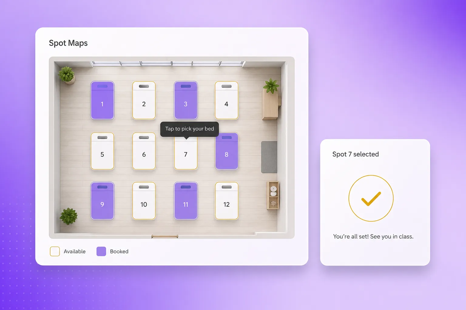 Vibefam Spot Maps for assigned-spot classes inside a hybrid model.